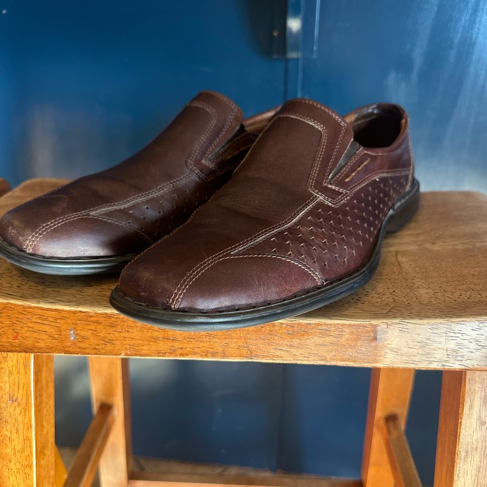 Josef Seibel Brown Leather Slip‑On Men’s Dress Shoes